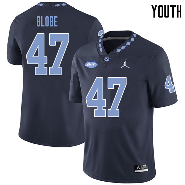 Jordan Brand Youth #47 Sam Blobe North Carolina Tar Heels College Football Jerseys Sale-Navy